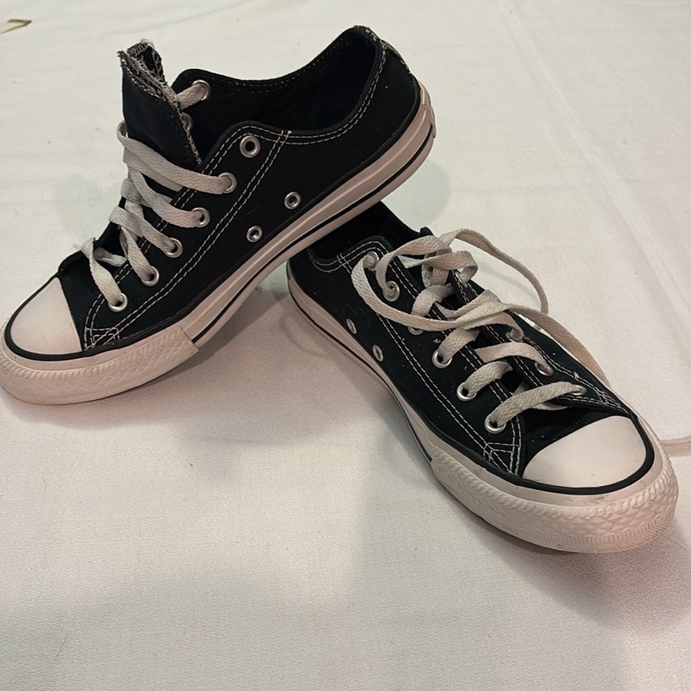 Converse Chuck Taylor Double Tongue Kids / Juniors Black and White Sneakers